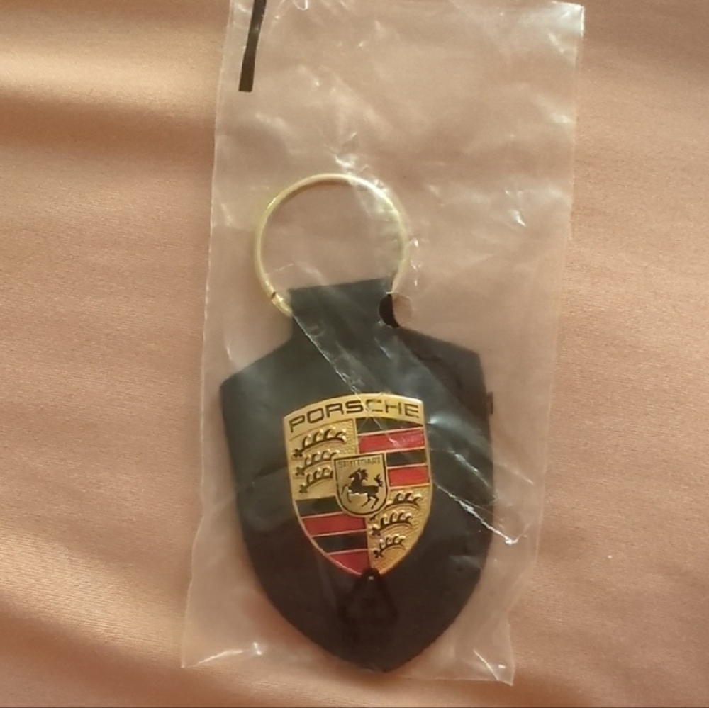 Porsche Design Black Cell Phone Accessory Keychain